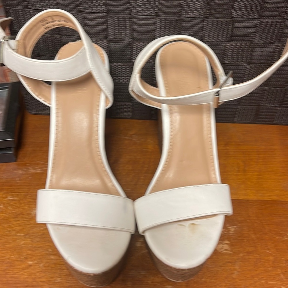 White Charlotte Russe wedge